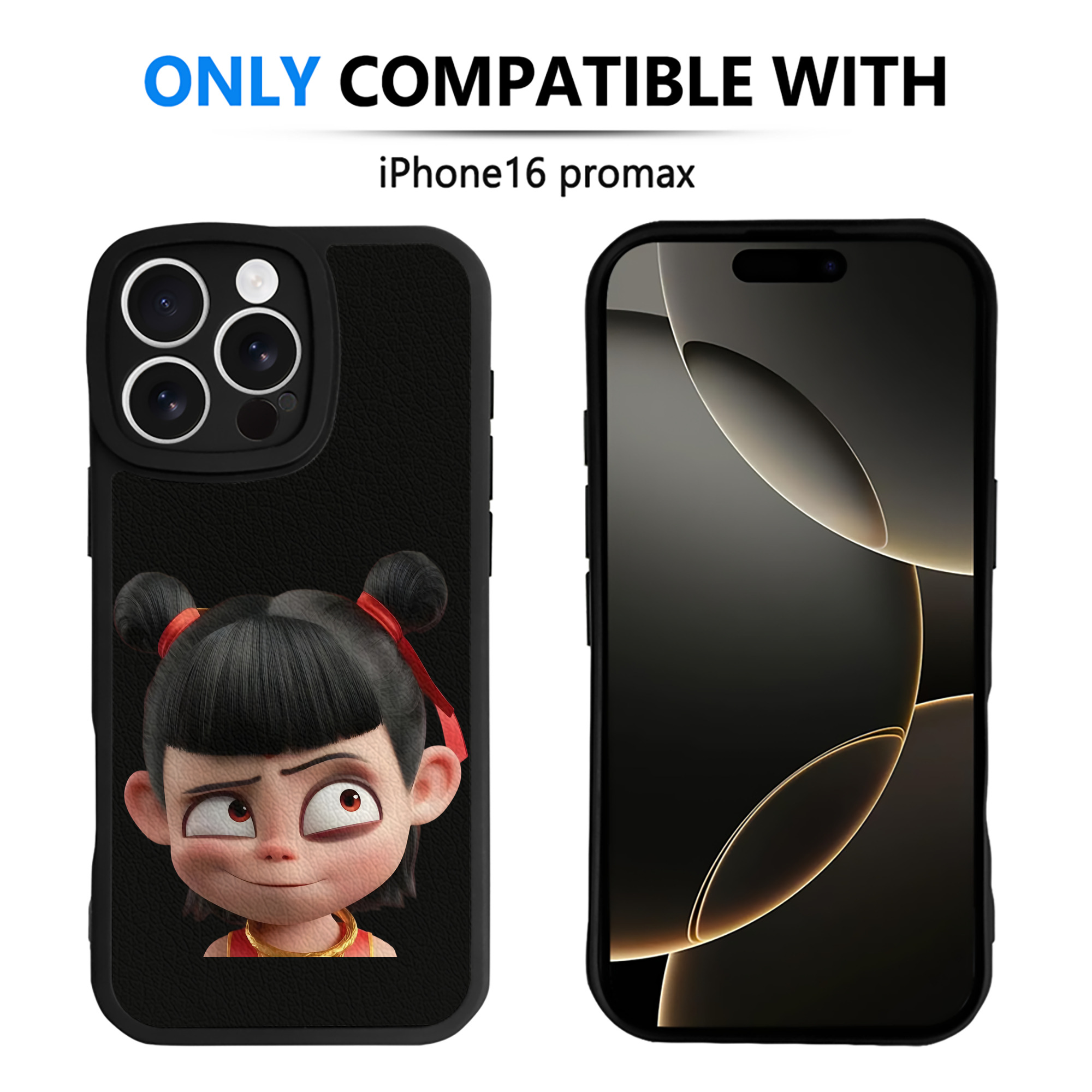 （画像用） Ne Zha 2 ナタ 魔童の大暴れ 【iPhone 16シリーズ対応】シリコンスマホケース（レザー調） 材質：シリコン
